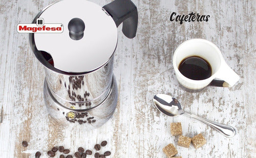 Magefesa 9-Cup Aluminum Noir Spanish Ergonomic Coffee Maker 1