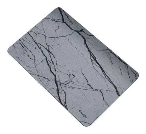 MAS Accesorios Absorbent Bath Mat - 60x40 cm Marble Finish 6