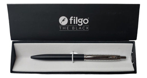 Filgo Retractable Black Ink Ballpoint Pen Gift Box 1