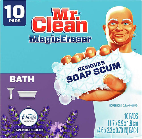 Mr. Clean Magic Eraser Bathroom Cleaner with Febreze Lavender Scent, 10 Count 0