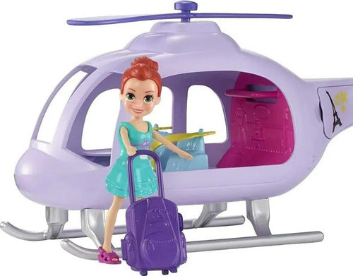 Polly Pocket Vacation Helicopter Figure + Accessories 2