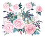 Watercolor Rose Decals Shabby Chic 1