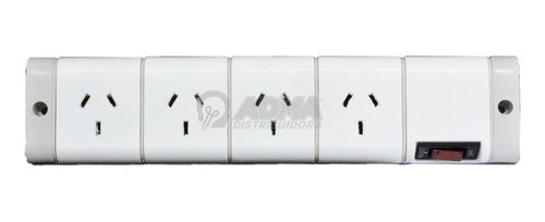 Trefi White Power Strip with 4 Outlets - No Cord 1