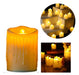 Renkai Set of 12 White LED Candles with Warm Light - Melted Wax Appearance 1