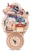 Roman 133315 Reloj De Pared Con Escena De Papá Noel, 13 PuLG 0