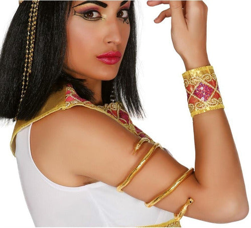 Manzana Cotillon Pulsera Brazalete Egipcio De Cleopatra - Serpiente Dorada 0