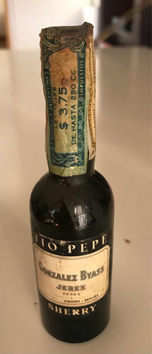 Botellita Antigua Jerez Tio Pepe España Algo Evaporada 0