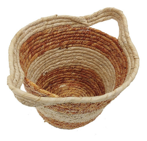 Set of 3 Wicker Seagrass Yute Plant Pot Baskets M1 Sheshu 2