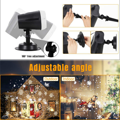 Unifun Proyector Navidad Luces Copo Nieve Dinámicas Impermeable 3