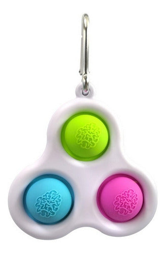 Pop It Fidget Toy Keychain Set of 3 Bubble Sensory Antistress 12