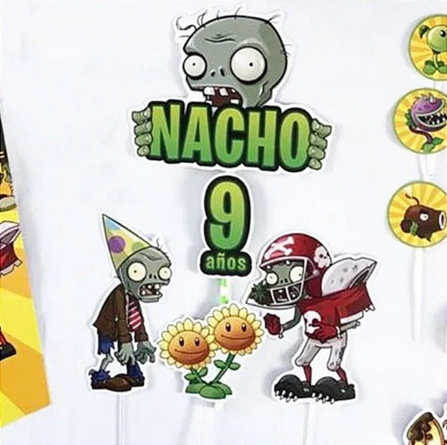 Toppers Cake Adorno Para Torta Plantas Vs Zombies 0