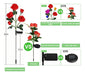 Angmln Pack of 4 Solar Garden Lights with Decorative Flowers 2