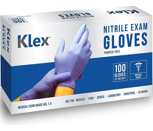 Guantes De Examen De Nitrilo Klex - Grado Médico, Sin Polvo, 0