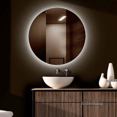 Artentino Round Wall Bathroom Mirror with LED Light, 60 cm 4