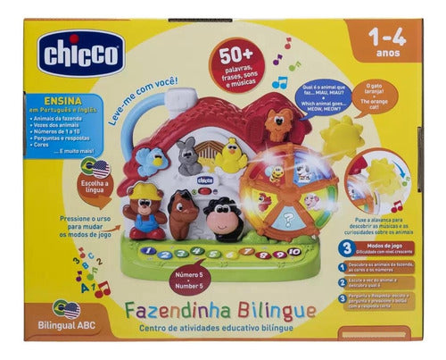 Brinquedo Educativo Sonoro Nova Fazendinha Bilíngue - Chicco 4