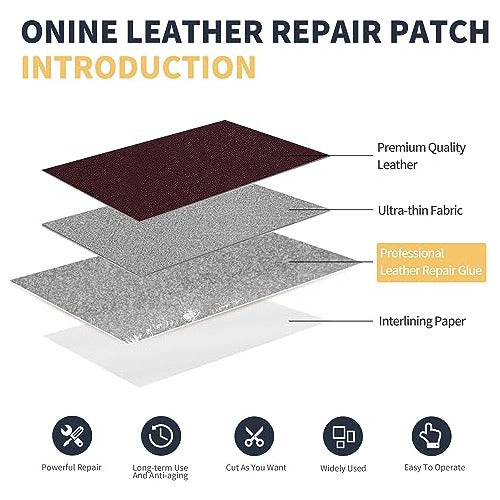 Leather Repair Patch for Furniture 7.5cm x 152cm Mulberry 2