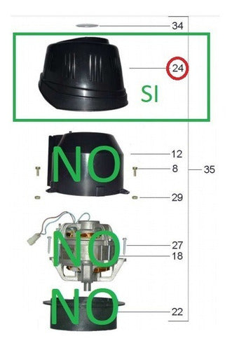 Cubre Motor Dibra Electricas R32 / R42 / R45 / R50 / R60 0