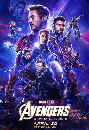 Avengers Endgame Movie Posters Vinyl Canvas 100x70 cm 2