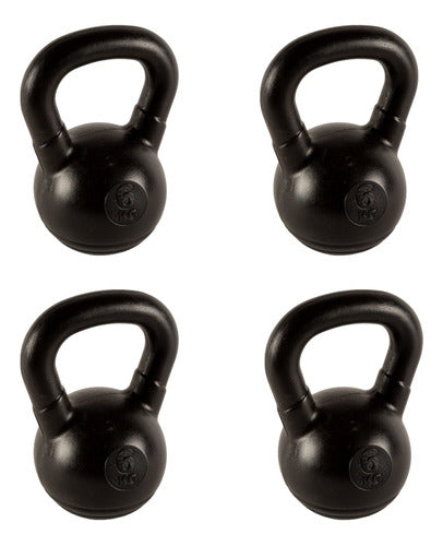 Set of 4 6kg Functional Gym Kettlebells by Famfit 0