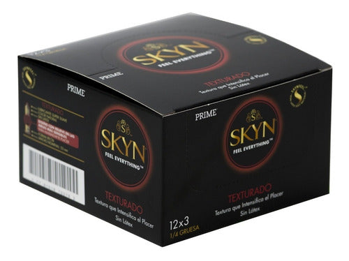 Prime Skyn Textured Latex-Free Condoms - 12 Boxes of 3 Units Each 0