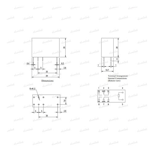 Tra3 L-06vdc-s-2z Rele Bobina 6v 5a 240v 2 Inversores 2