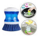 Brush Dispenser Dish Soap + 4 Scrub Sponges Set 6