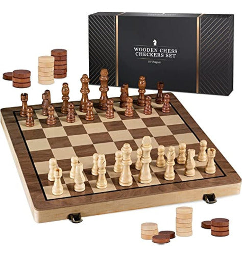 Wooden Chess Set 15-Inch 0