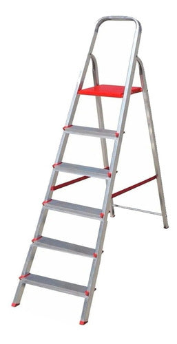 Iacono Aluminum Folding Ladder 6 Steps 120kg Mm 0