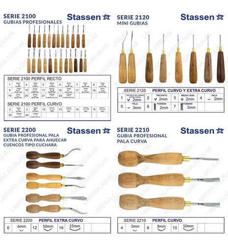 Professional Gouges and Chisels Stassen Professional Line Series 2100 No.2 8
