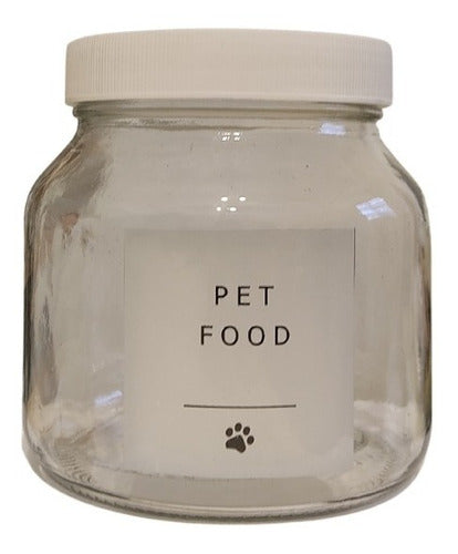 New Deco Store Glass Jar for Pet Food 1.5 Kg 0