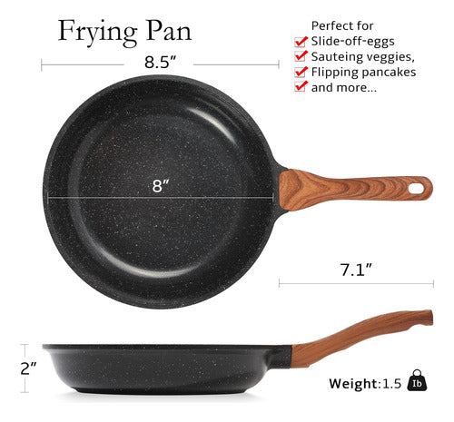 ESLITE LIFE Non-Stick Ceramic Frying Pan 20cm for All Kitchens 1