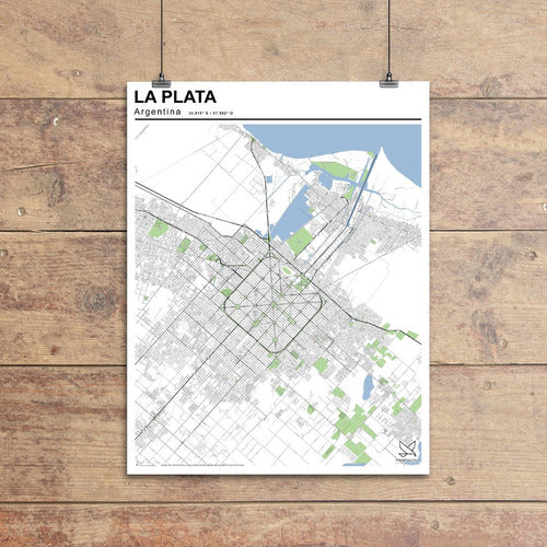 City Of La Plata Map 80cmx61cm 1