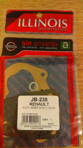 Juego De Juntas Carburador Weber 34 Renault 12 1