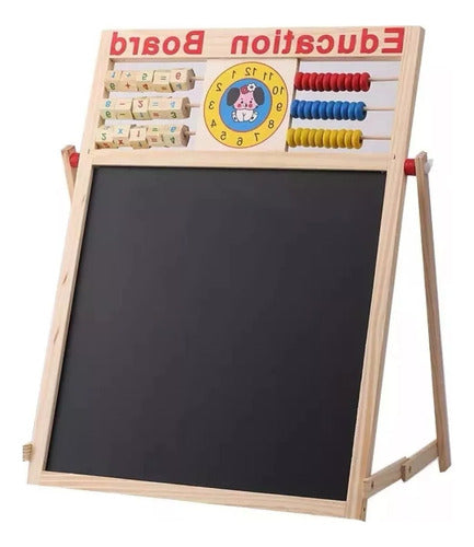 Cubeta Toys Double-Sided Educational Wooden Easel with Magnet - Kids! 1