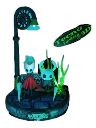 Diorama De Hollow Knight Y Hornet Con Luces 0