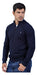 Navy Blue Half-Zip Sweater, Men - Bravo J.T S-3XL 3