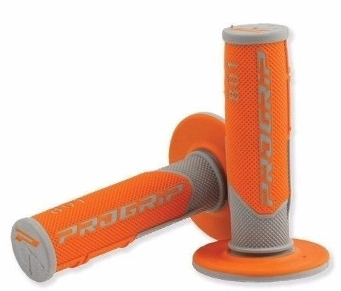 Puños Pro Grip Progrip Manoplas Motocross Naranja Gris  ® 0