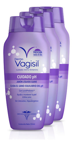 Dermo Vagisil Kit X 3 Liquid Soap pH Care 354ml 0