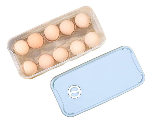 Egg Tray Holder with Plastic Lid Kitchen Egg Storage Container 0