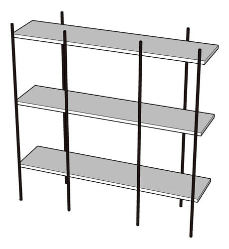 Industrial Iron and Wood Pantry Shelf Bookcase 6