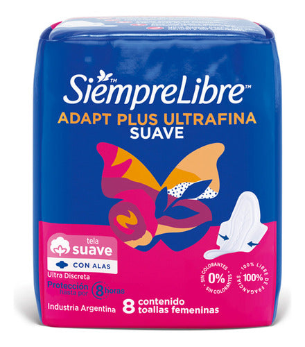 Siempre Libre Pack Toallas Femeninas Siempre Libre Adapt Plus Ultra Fina 1