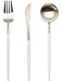 Set Disposable Cutlery Gold Silver Rose Plastic 2