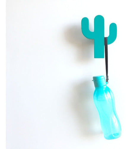Children's Wall Mounted Cactus Shaped Coat Rack, Lacquered 1