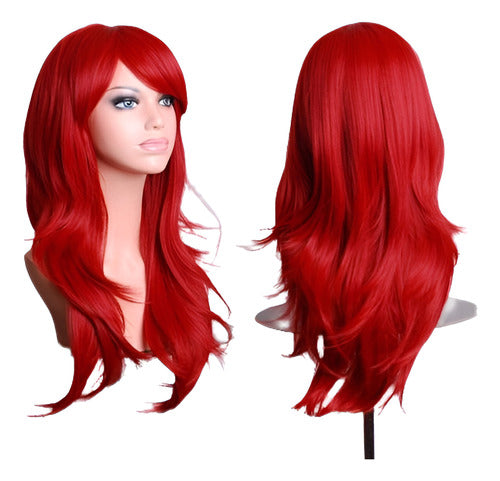 Magpavo Rojo 28  70cm Cabello Largo Resistente Al Calor Espi 0