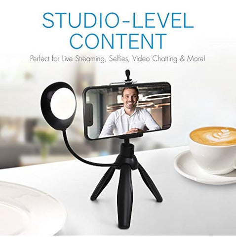 Realm Selfie Content Creator Studio Con Luz Led Y Trípode, T 2