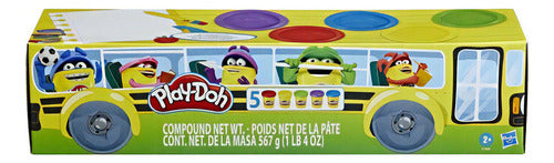 Play-doh Pack 5 Masas Plastilinas Vuelta A Clases 1