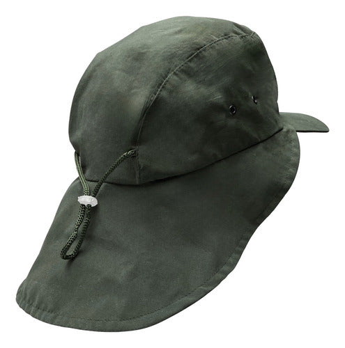 Fishing Hat with Neck Flap and Adjustable Cord 12