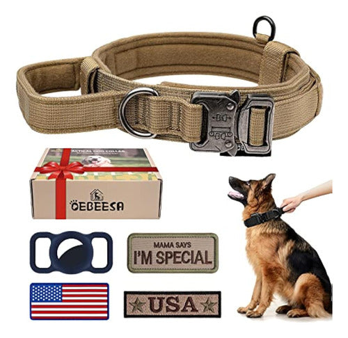 OEBEESA Tactical Adjustable Military Dog Collar 0