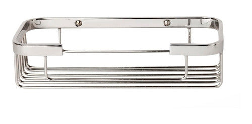 Kubico Medium Straight Soap Holder Shelf in Chrome-Plated Bronze 23.5cm X 11cm 0