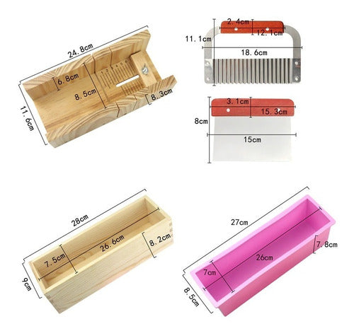 Molde Jabones De Madera Con Cuchilla Todo Para Repostería 2
